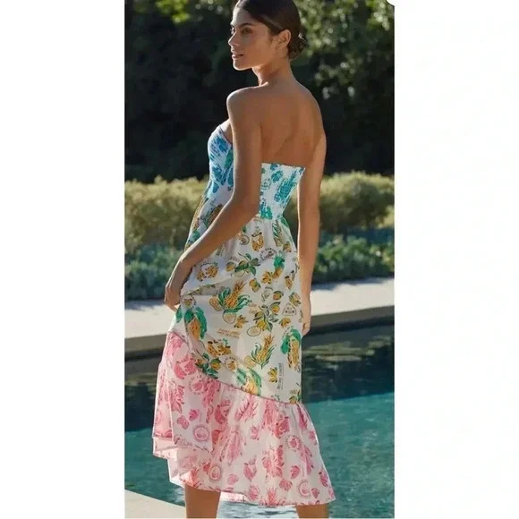 Farm Rio Tiered Cutout Cover-Up Midi Dress - Picture 2 of 4